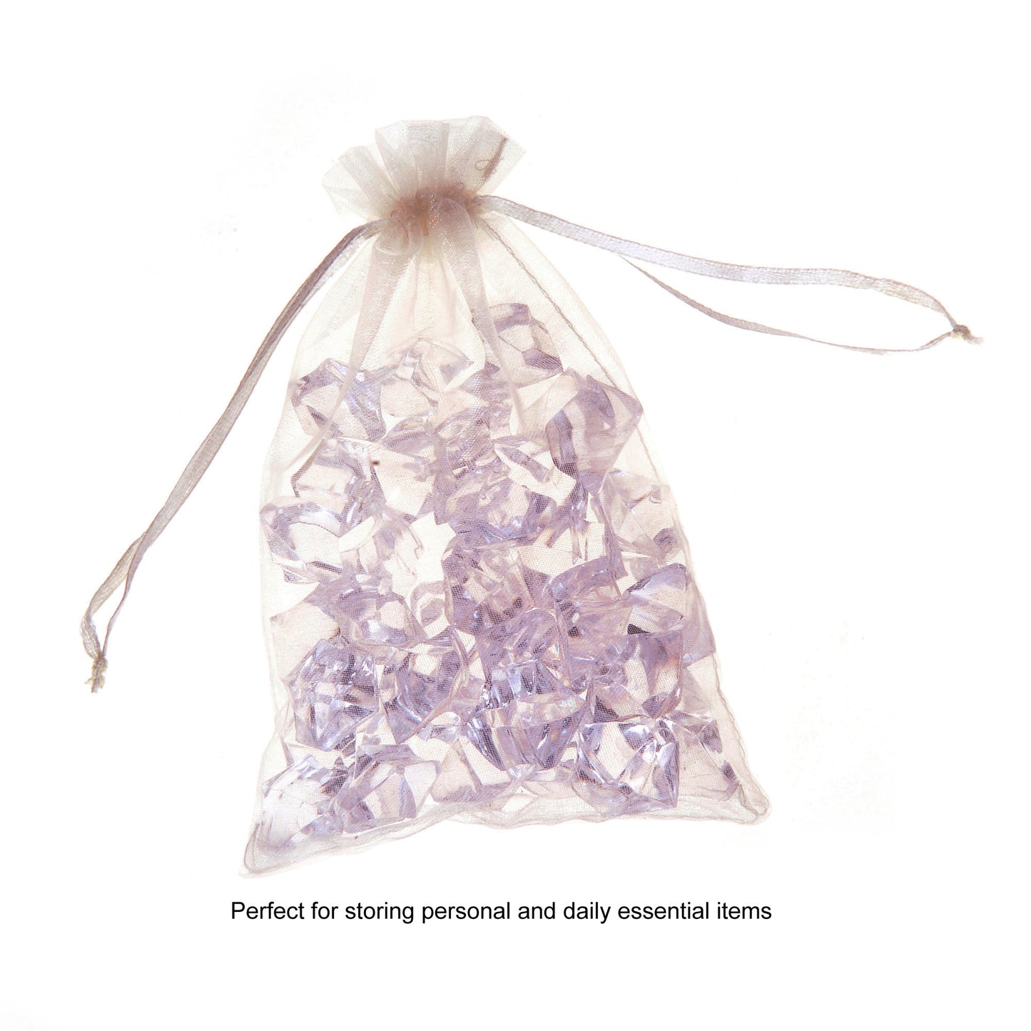 100 Pack 4x6 Inch Mini Sheer Drawstring Transparent Bag