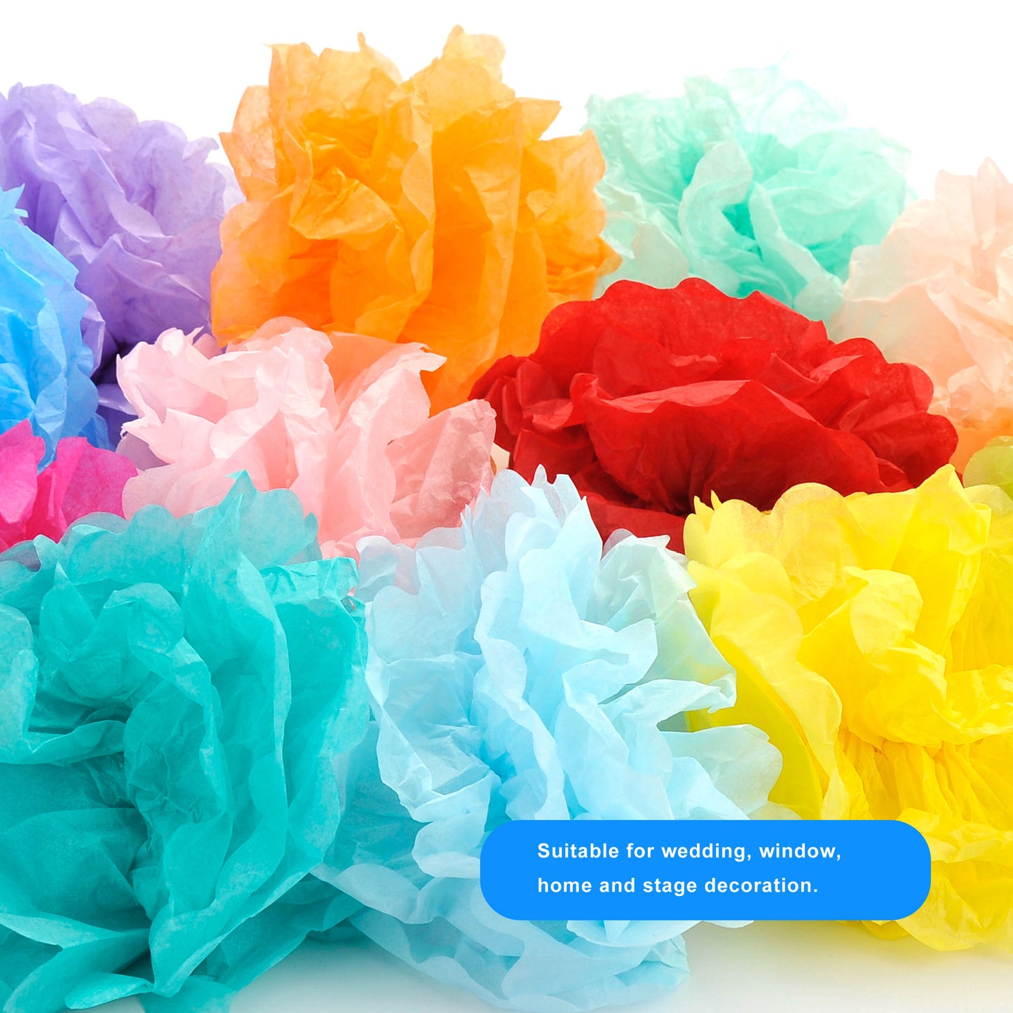 Birthday Party Paper Decorations, 15 Pieces (Rainbow Color)