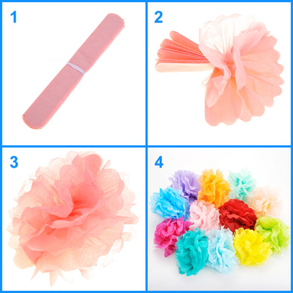Birthday Party Paper Decorations, 15 Pieces (Rainbow Color)