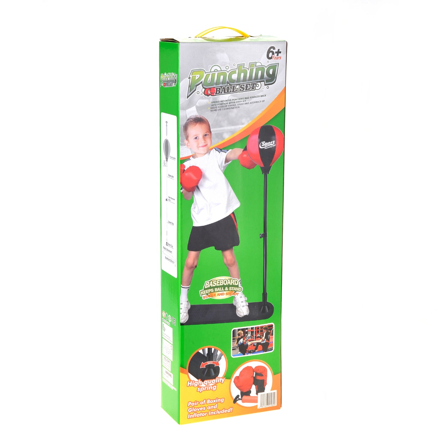 PowerTRC Punching Bag for Kids with Stand | Includes Boxing Gloves | Adjustable Height | Reflex Training Boxing Bag | Great Gift for Boys and Girls