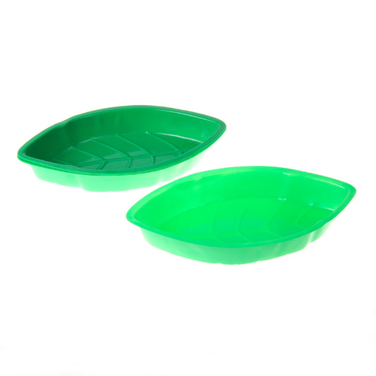 Palm Leaf Hawaii Style Food Reusable Snack Tray 12/Pk