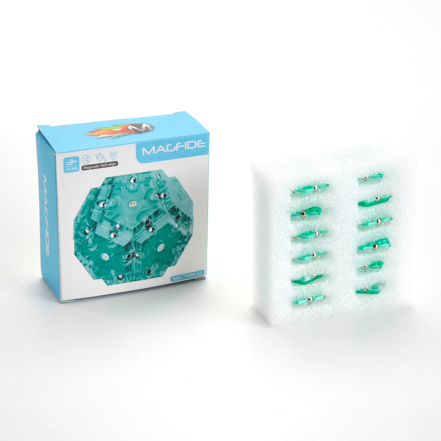 Magnetic Fidget Sphere - Pentagons 12 Pieces Set