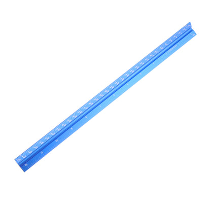 12" Architectural Scale Ruler Aluminum For Students & Engineers Blue