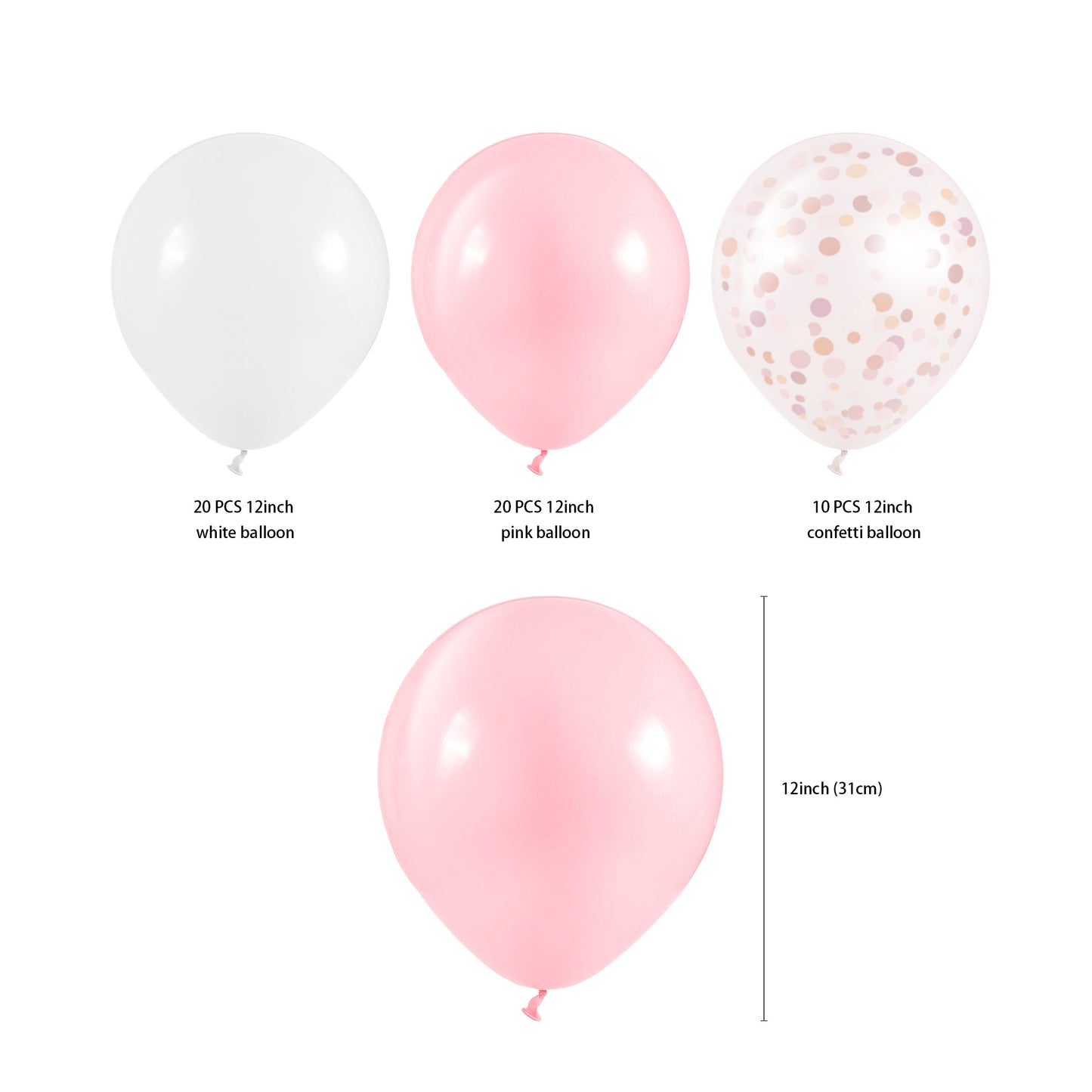 Party Pink And White Confetti Balloon