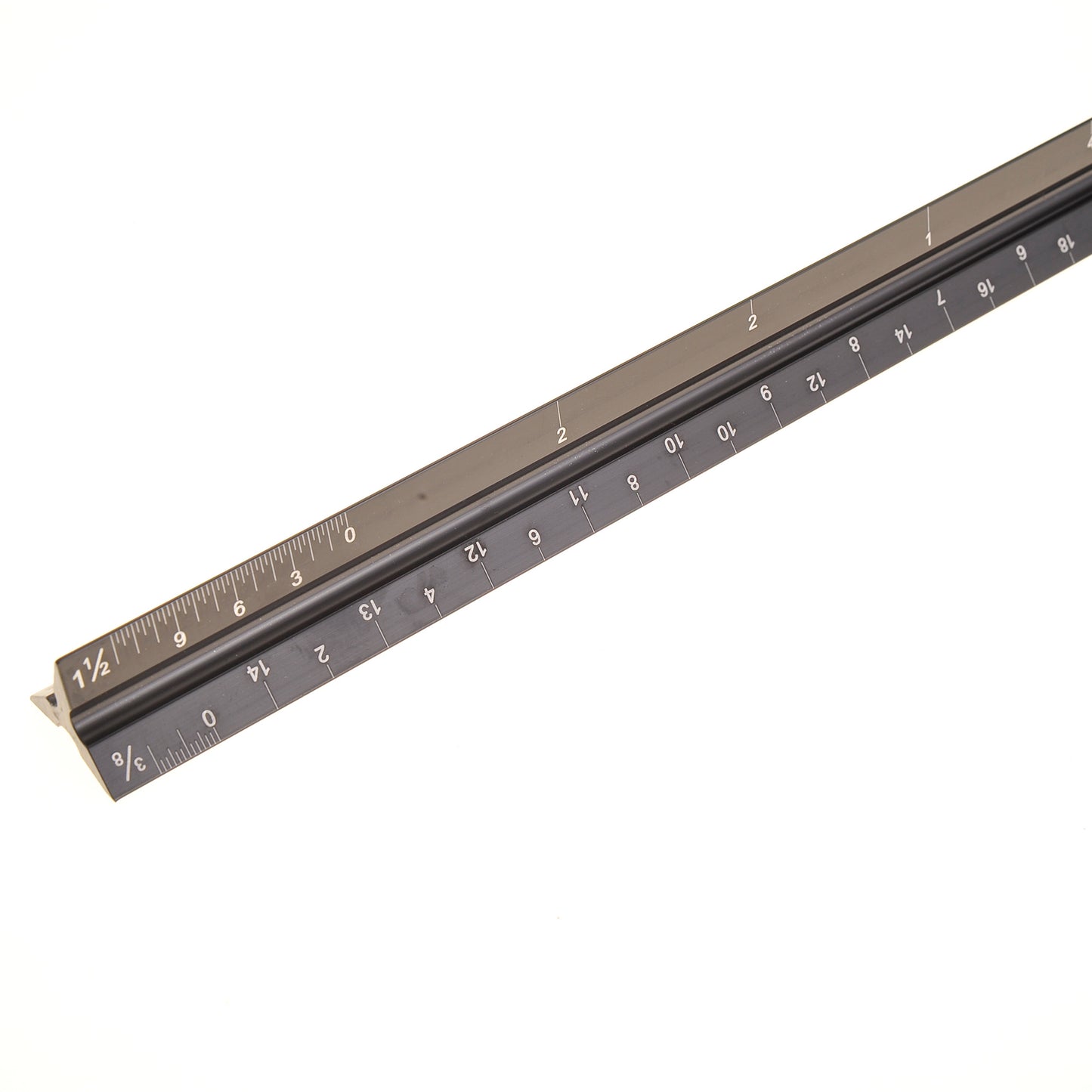 12" Architectural Scale Ruler Aluminum For Students & Engineers Black