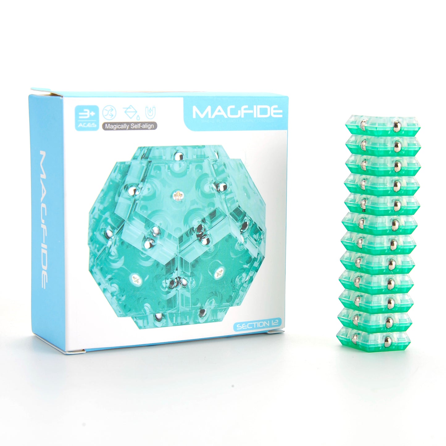 Magnetic Fidget Sphere - Pentagons 12 Pieces Set