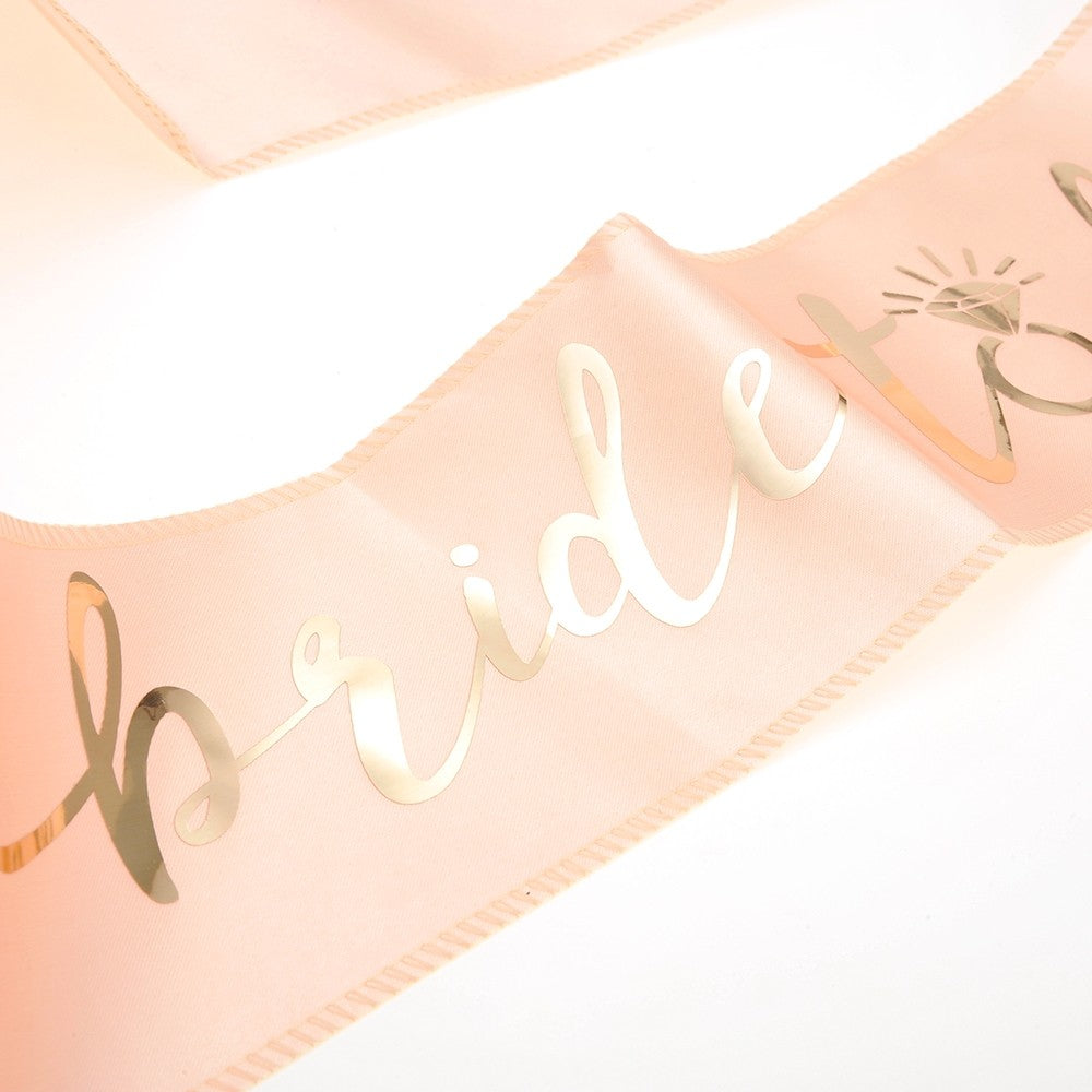 Pink And Gold Bachelorette Party Bride Sash
