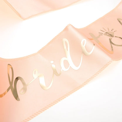 Pink And Gold Bachelorette Party Bride Sash