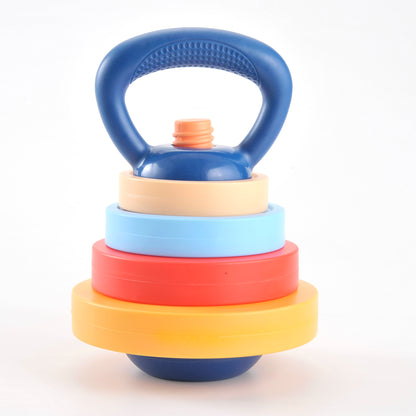 Kids Exercise Weight Set - 5-in-1 Adjustable Workout Toy Equipment for Children Pretend Play Exercise - Toddler Beginner Gym, Fitness, Weightlifting and Powerlifting