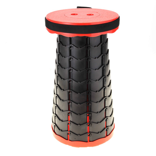 Retractable, Lightweight, Compact Folding Stool (Red)