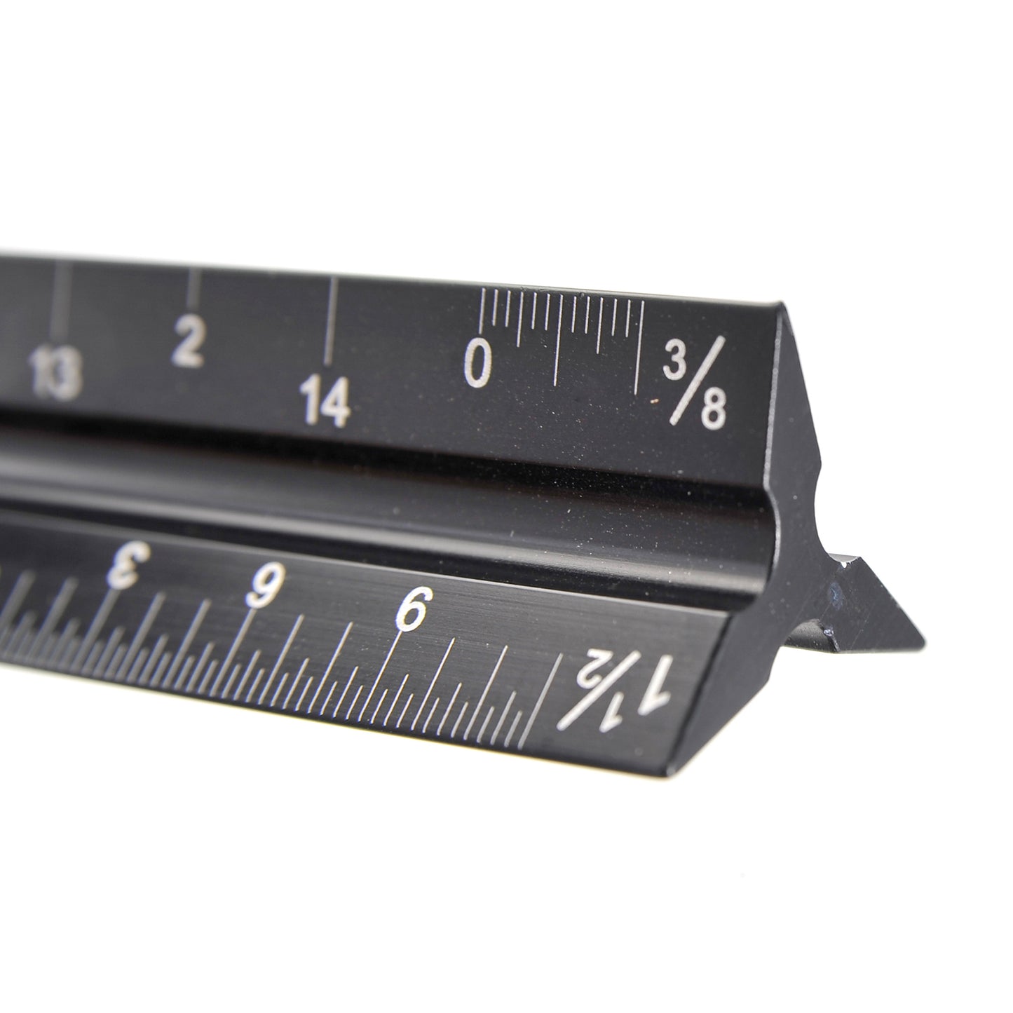 12" Architectural Scale Ruler Aluminum For Students & Engineers Black