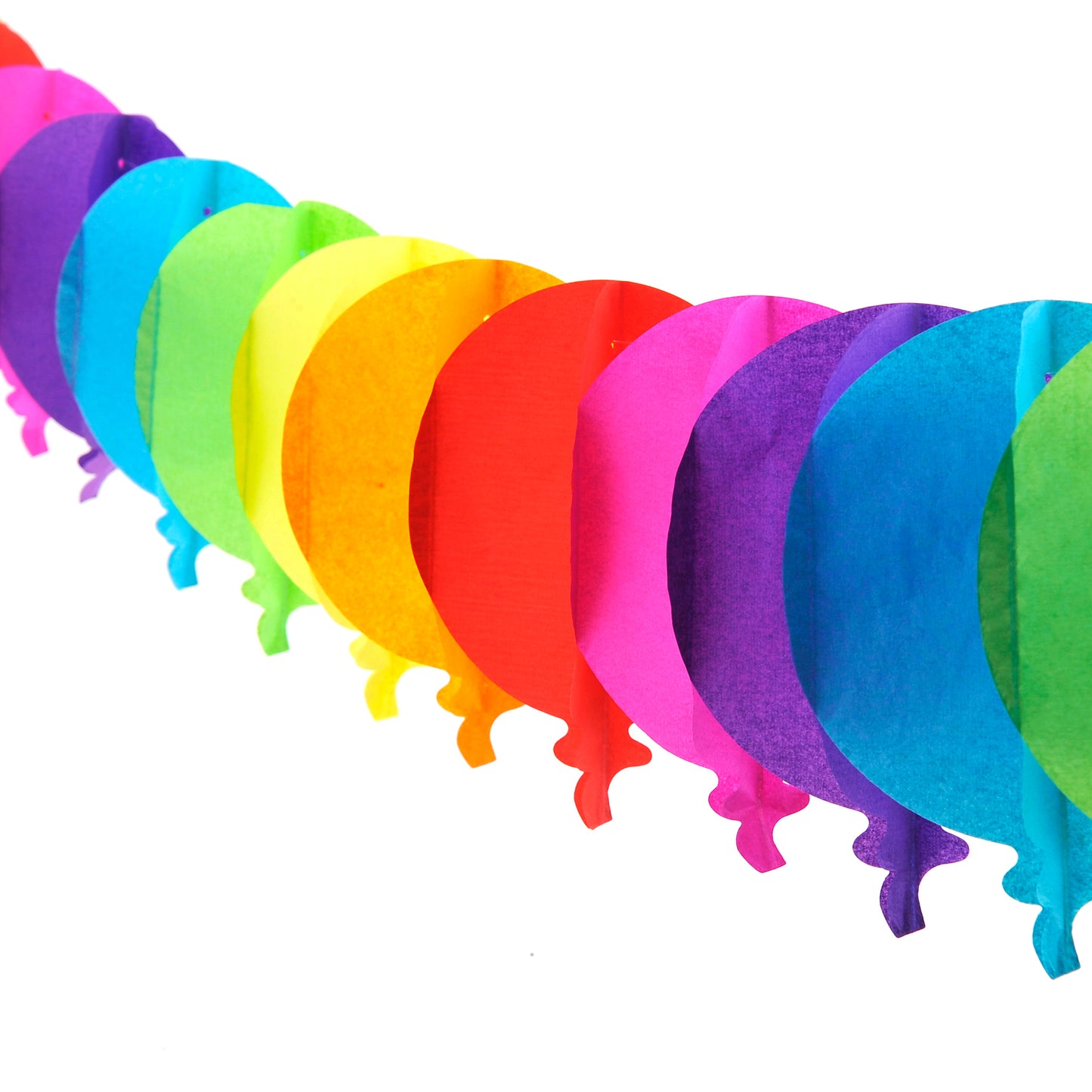 Birthday Party Paper Decorations, 15 Pieces (Rainbow Color)