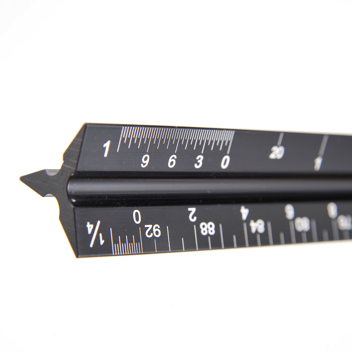 12" Architectural Scale Ruler Aluminum For Students & Engineers Black