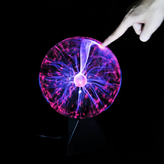Plasma Ball, 8 inch Plasma Night Lamp, Batter Powered Respond to Touch & Sound Plasma Globe, Party/Science Props, Home Bedroom Decoration