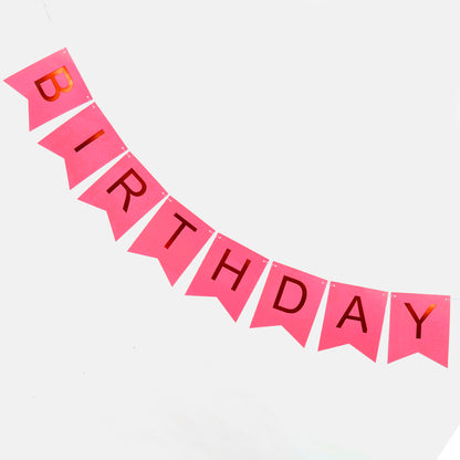 Birthday Party Paper Decorations (Pink Color)