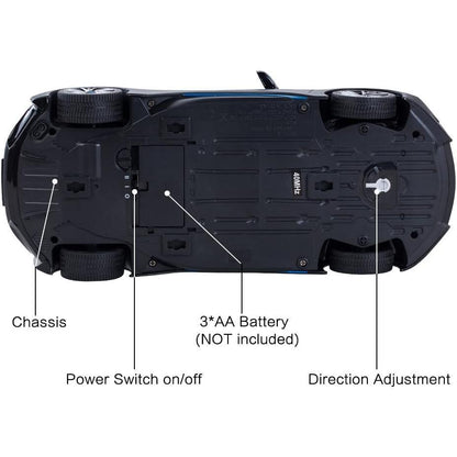 Remote Control Car, 1:14 Radio Remote Control Racing RC Toy Car Model Vehicle, Open Doors by RC, MattBlack