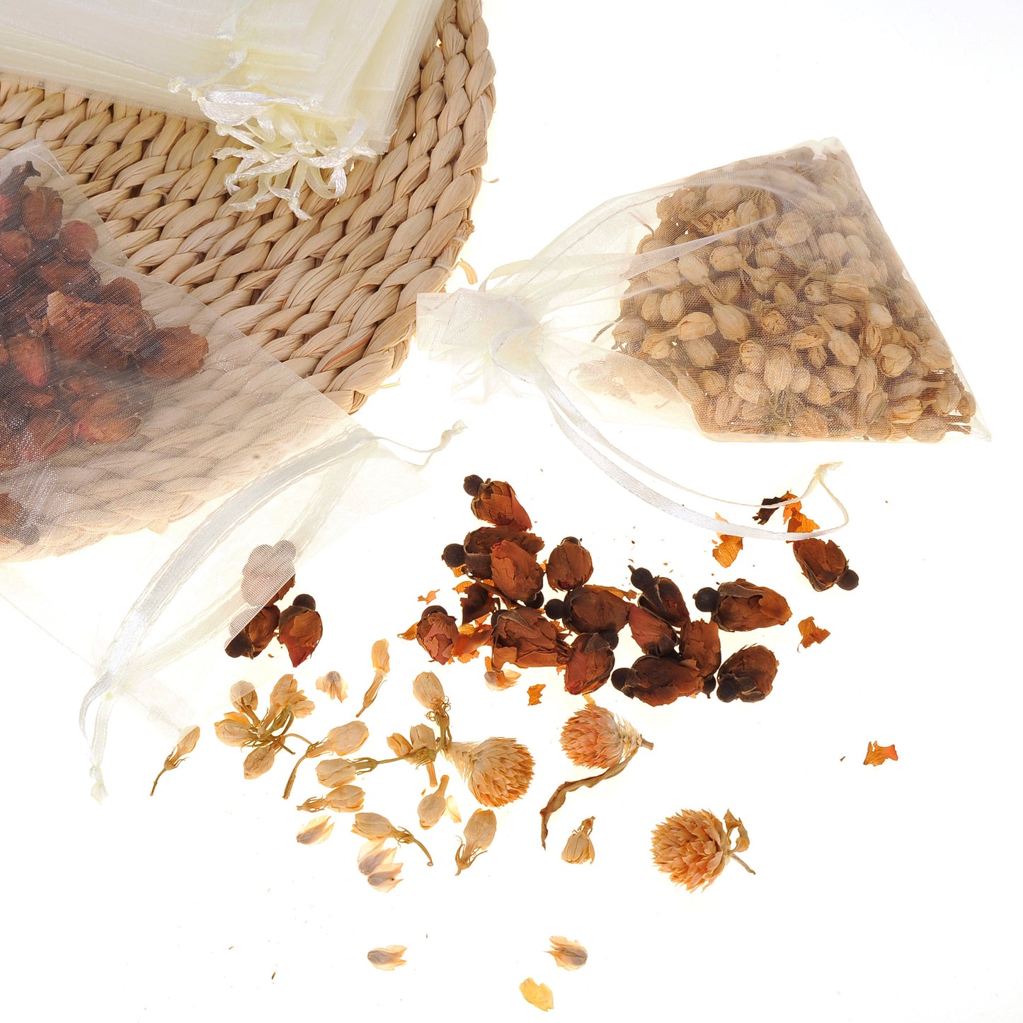 100 Pack 4x6 Inch Mini Sheer Drawstring Transparent Bag