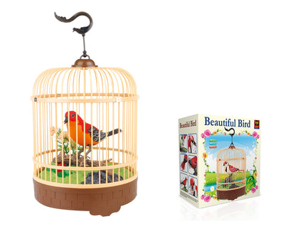 Singing & Chirping Bird In Cage - Realistic Sounds & Movements