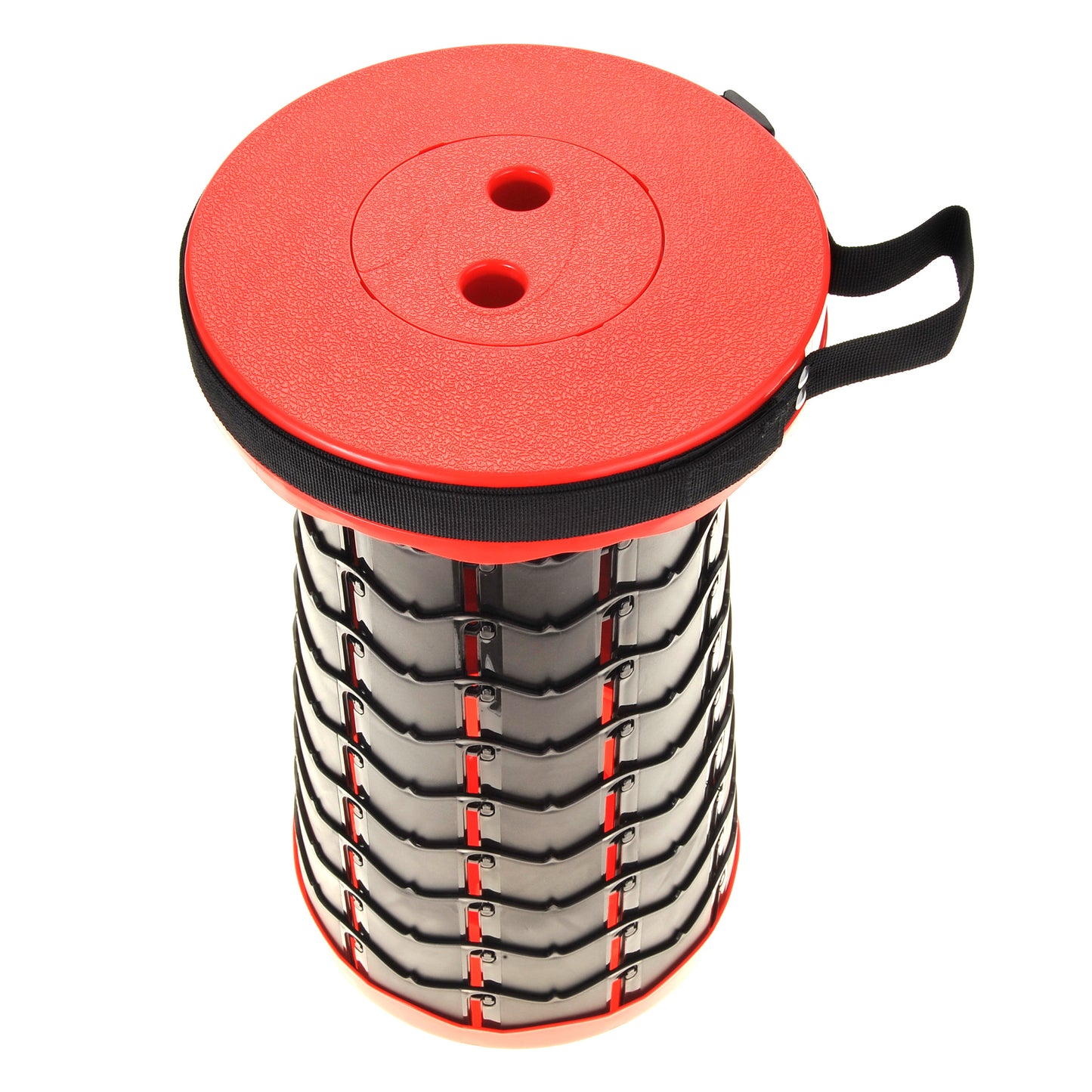 Retractable, Lightweight, Compact Folding Stool (Red)