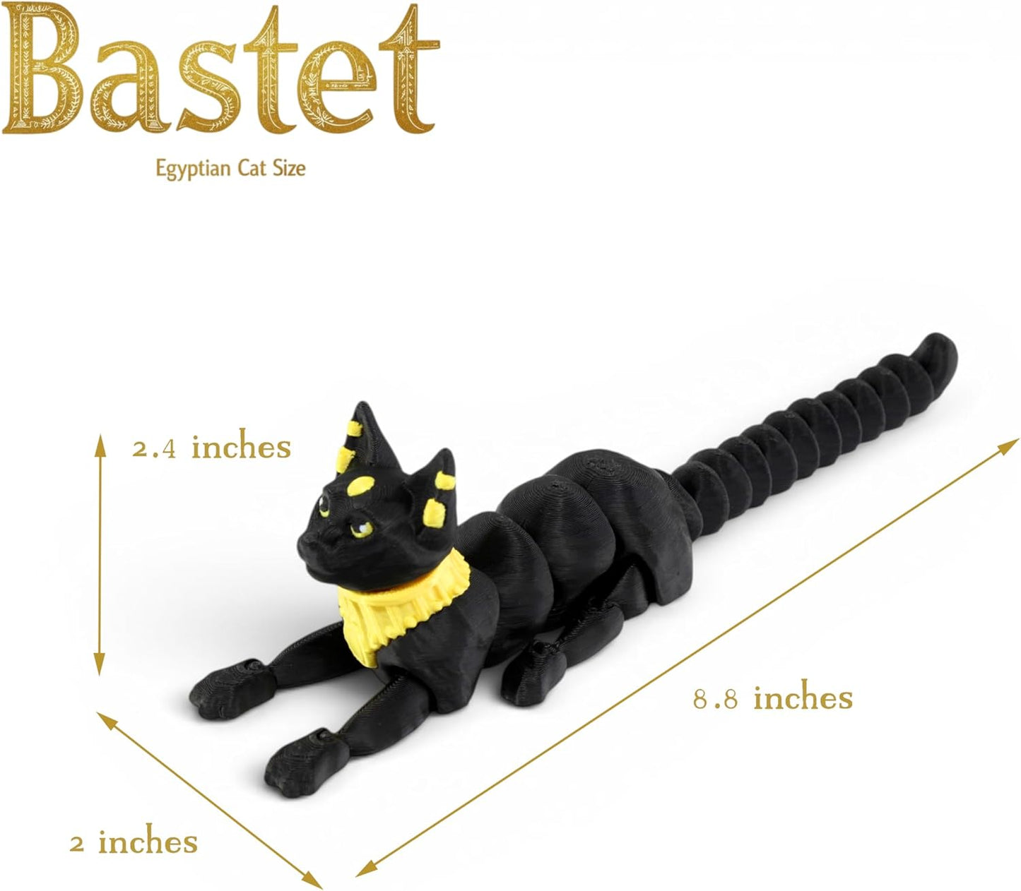 PowerTRC 3D Printed Articulated Animal Figurine, Fidget Desk Decor Collectible Gift – Made in USA(1 PCS)