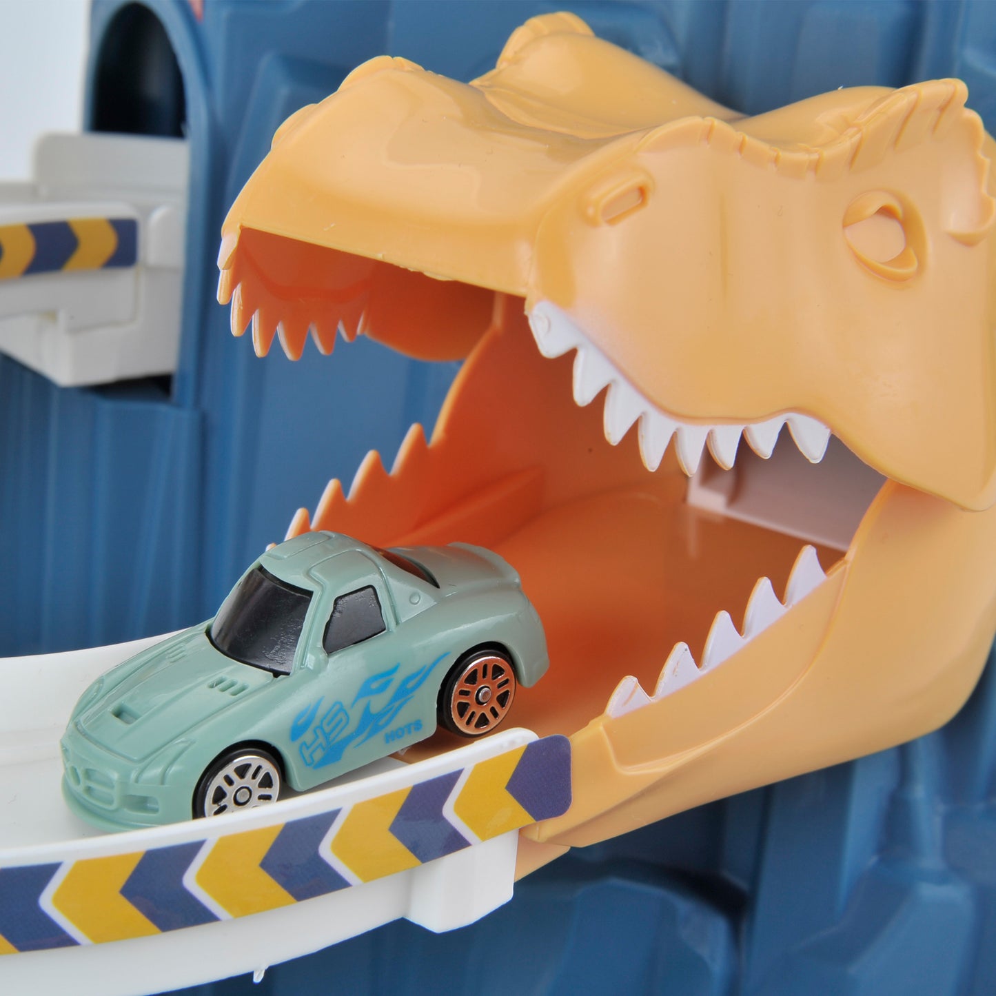 Toy Car Ramp Track Dinosaur Climbing Hills Railcar Colorful Vehicles Construction Play Set with 12 Mini Racer Cars and Track for Preschool Gifts Kids Ages 3 Years and Older (Dinosaur Hill)