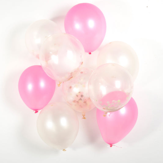 Party Pink And White Confetti Balloon