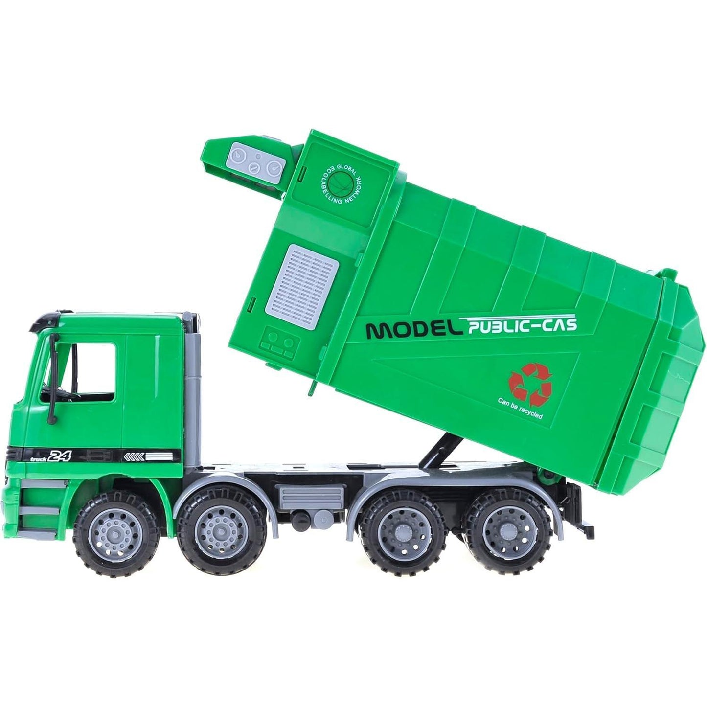 14” Large Garbage Truck Toy Big Construction Vehicle Toy Friction Powered Oversized Pretend Toy Gifts Toy for Toddlers Boy Toys Age 5-6 Years Old