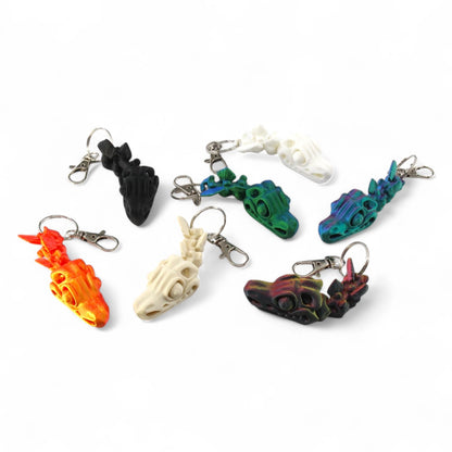 PowerTRC 3D Printed Dinosaur Keychains – Articulated / Flexible(5 PCS/Random Style)