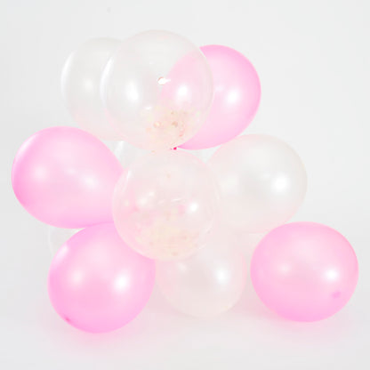 Party Pink And White Confetti Balloon