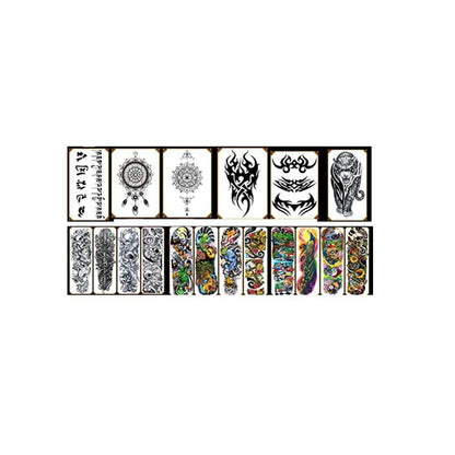 Temporary Tattoo Full Sleeve, 20 Sheets Of Full And Half Sleeve Temporary Tattoos Stickers For Men, Women, Boys And Girls Easy To Use For Events