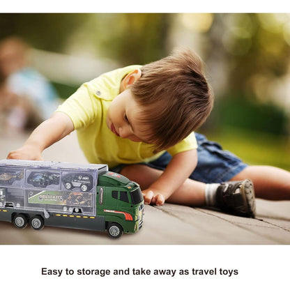 Army Toys for Boys 6-8 8-12, Die-Cast Army Military Vehicles Toys, Diecast Army Trucks and Cars with Carrier Truck, Kids Army Toys, Military Trucks for Boys