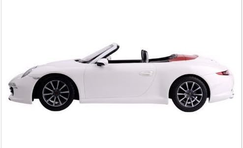 PowerTRC Remote Control Car, Porsche Carrera S RC Cars 1:12 Scale Official Licensed Battery Operated Model Sports Car w/Headlights Gift Ideas Birthday for Adults & Boys Ages 6+ Years White