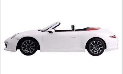 PowerTRC Remote Control Car, Porsche Carrera S RC Cars 1:12 Scale Official Licensed Battery Operated Model Sports Car w/Headlights Gift Ideas Birthday for Adults & Boys Ages 6+ Years White