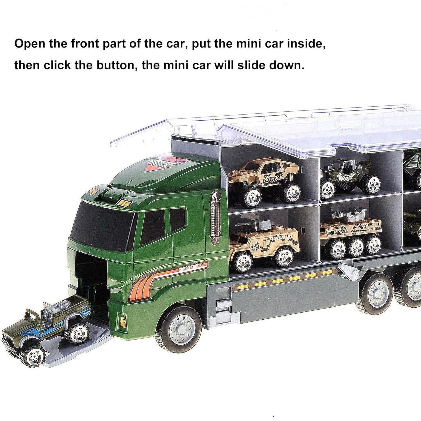 Army Toys for Boys 6-8 8-12, Die-Cast Army Military Vehicles Toys, Diecast Army Trucks and Cars with Carrier Truck, Kids Army Toys, Military Trucks for Boys