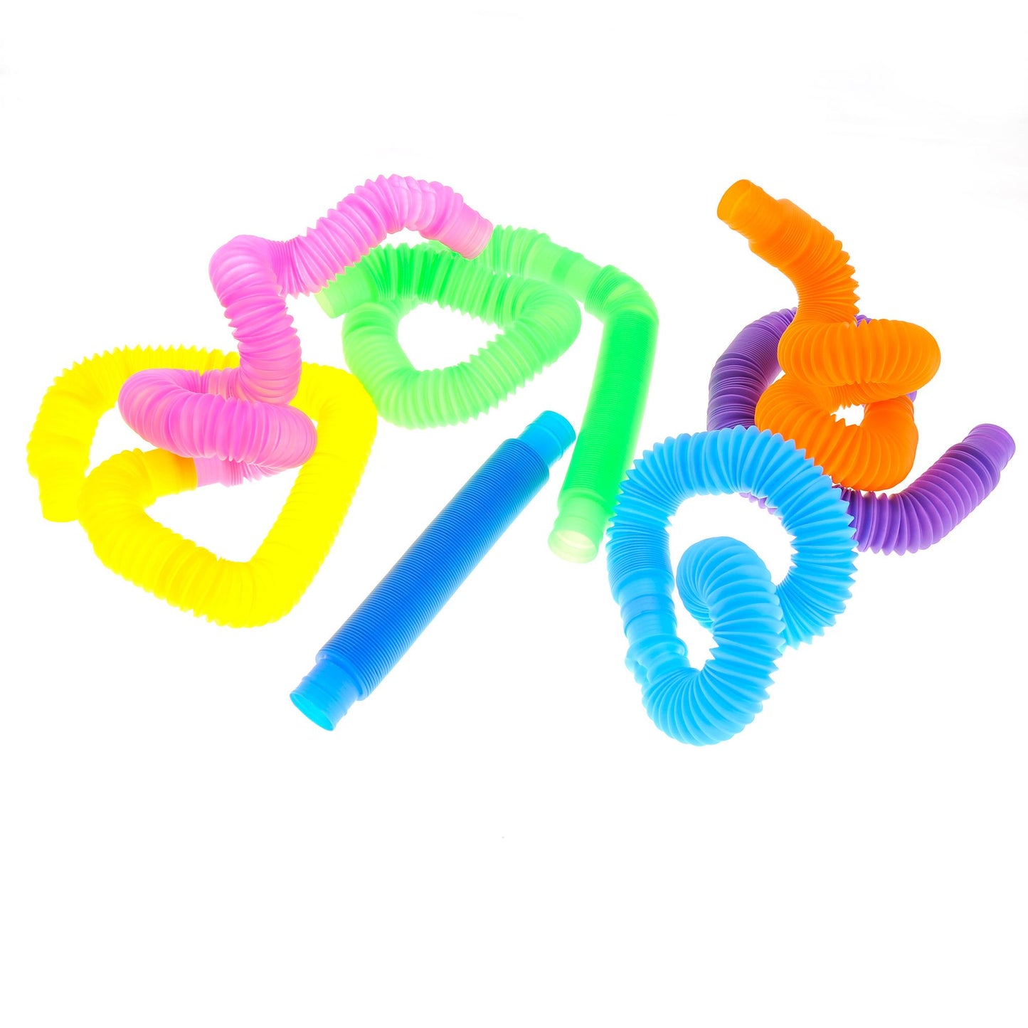 16 pk Large Pop Tubes Sensory Toy for Toddlers 1-3, Stretch Toys for Kids Toddler Toys Party Favors School Gift Classroom Goodie Bag Fillers Anxiety Stress Relief Toys Rainbow Emotion