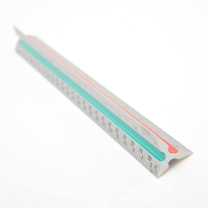 Architectural Scale Ruler, 12” Metal Aluminum Architect Scale Triangular for Engineers Students Architects