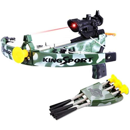 Deluxe Military Action Crossbow Toy | Kids Target Archery Crossbow with Scope and Arrow Toy