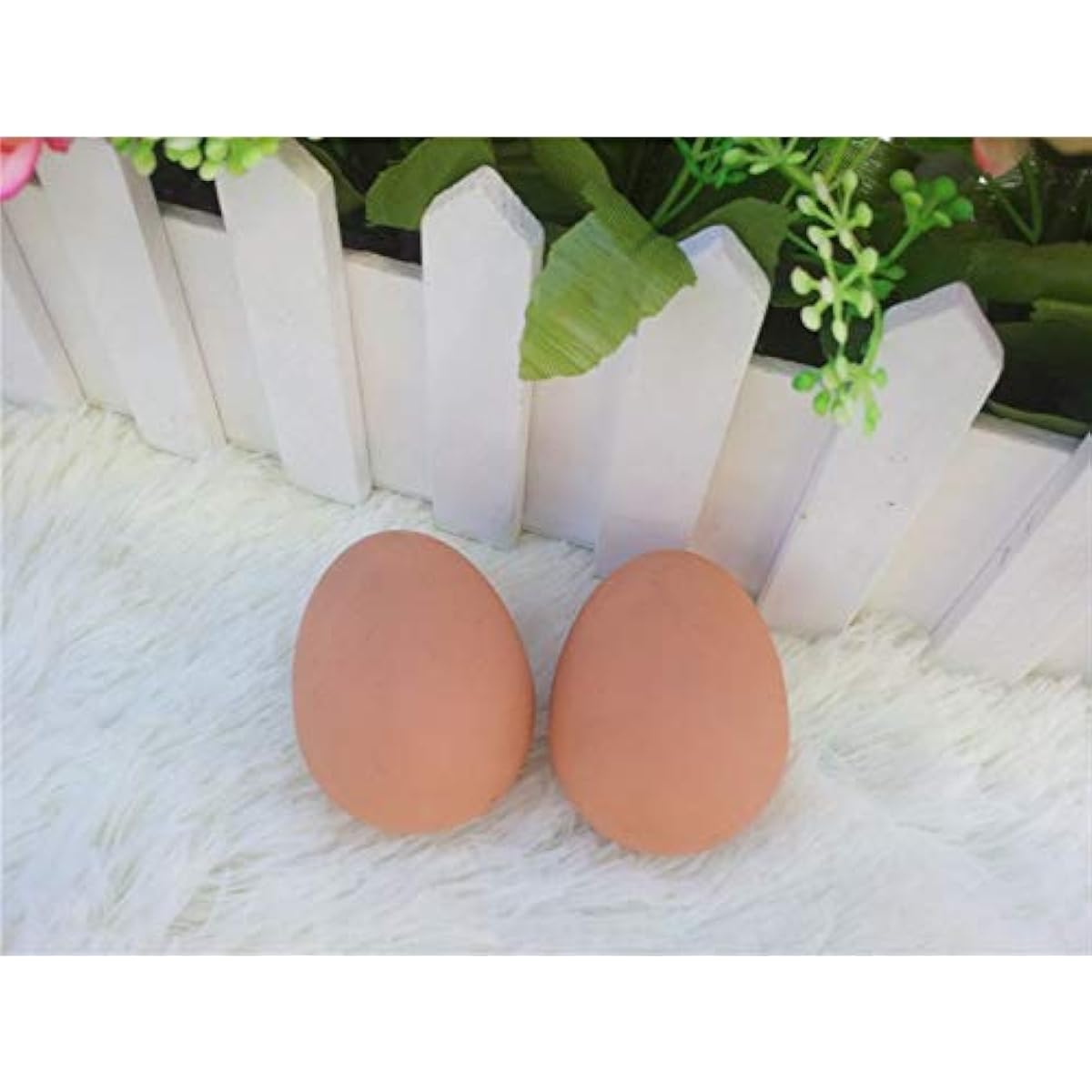 24 Pcs Bouncy Rubber Eggs Toys, 2.16 inches Fake Bouncing Eggs for DIY Easter, Realistic Lifelike Pretend Play Food Funny Party Favors Bulk Fetch Pet Toys