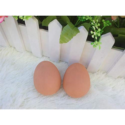 24 Pcs Bouncy Rubber Eggs Toys, 2.16 inches Fake Bouncing Eggs for DIY Easter, Realistic Lifelike Pretend Play Food Funny Party Favors Bulk Fetch Pet Toys