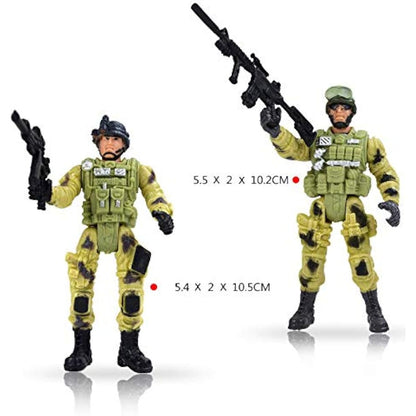 6 Pcs Army Men Military Action Figures, Special Force Soldiers Toys for Kids 5-7, Army Action Figures with Military Weapons Accessories Toy Soldiers for Boys