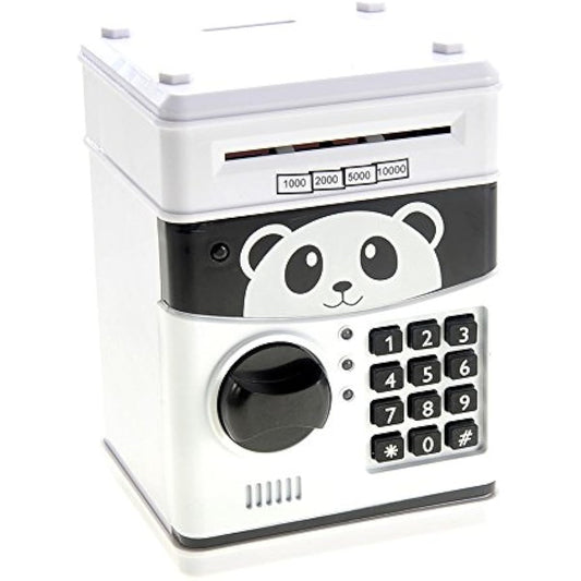 PowerTRC Cartoon Panda Electronic Password Protected Piggy Money & Coin Bank | Real Money Saving Toy Bank for Kids