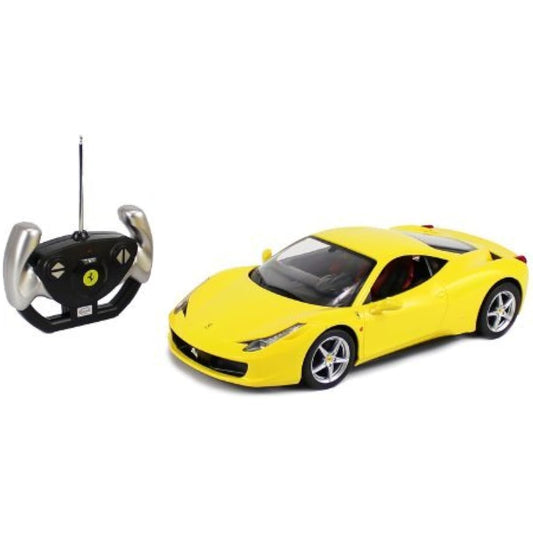 (Yellow) Licensed 1/14 Scale Ferrari 458 Italia Radio Remote Control Sport Car RC RTR