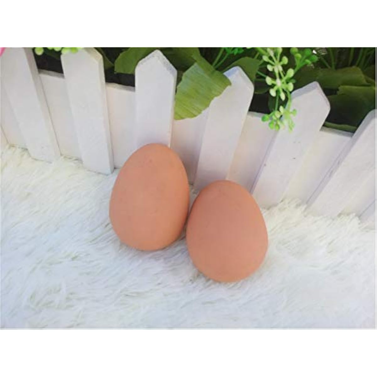 24 Pcs Bouncy Rubber Eggs Toys, 2.16 inches Fake Bouncing Eggs for DIY Easter, Realistic Lifelike Pretend Play Food Funny Party Favors Bulk Fetch Pet Toys