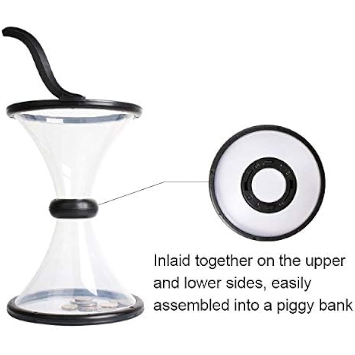 Vortex Gravity Defying Coin Piggy Bank Fun Money Savings Gravity Circling Around When Saving Loose Coins Cool Decoration Money Bank for Kids and Adults