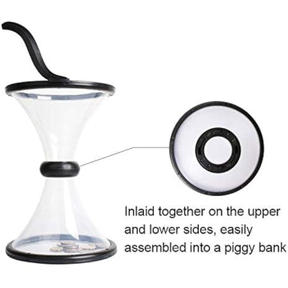 Vortex Gravity Defying Coin Piggy Bank Fun Money Savings Gravity Circling Around When Saving Loose Coins Cool Decoration Money Bank for Kids and Adults