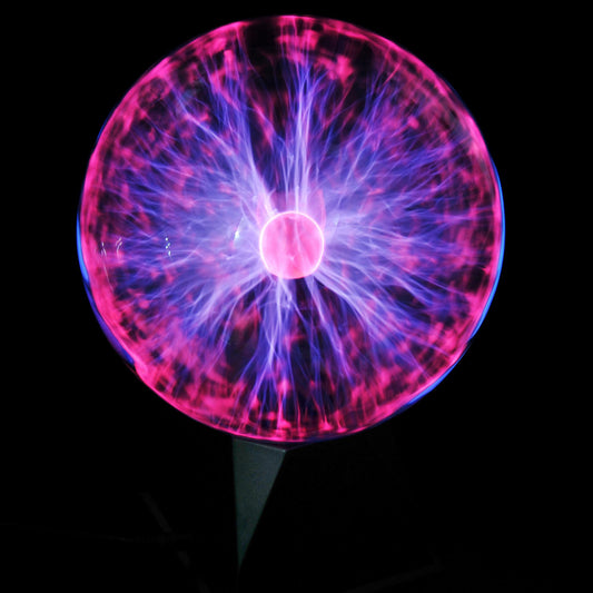 Plasma Ball, 8 inch Plasma Night Lamp, Batter Powered Respond to Touch & Sound Plasma Globe, Party/Science Props, Home Bedroom Decoration