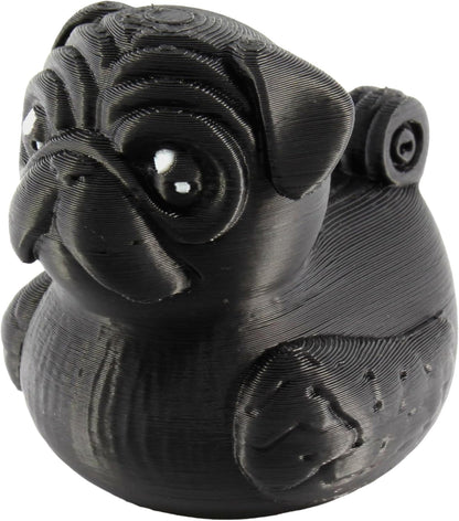PowerTRC Pug Duck Figurine – Duck for 4x4 Ducking, Fun Car Dashboard Accessory, Unique Pug Gifts, Ducks for Cars – 3D Printed in USA (Black)