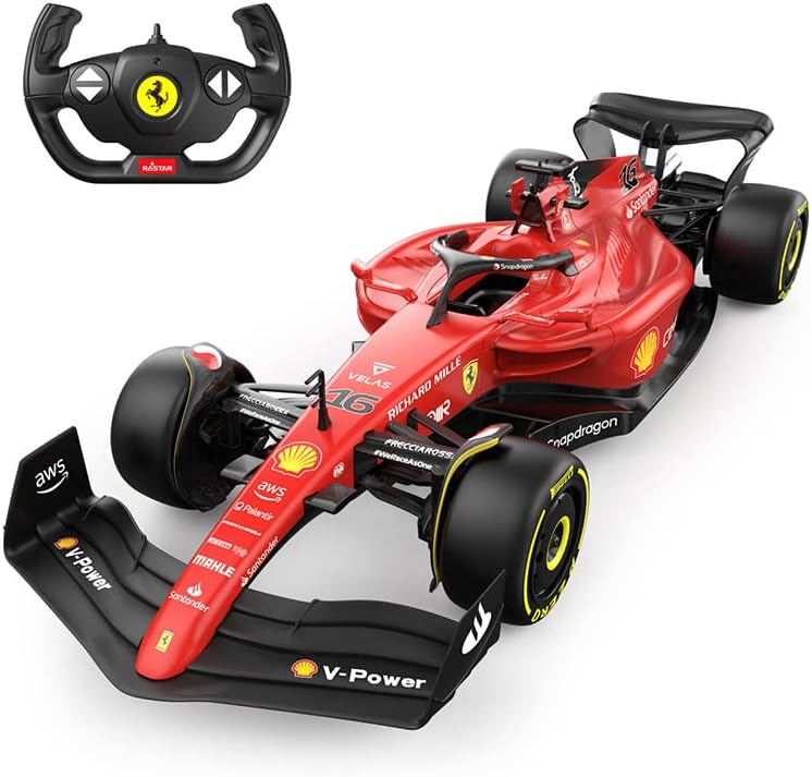 RASTAR F1 Car | 1:12 Ferrari F1-75 Remote Control Toy Car, Ferrari F1 RC Car for Boys Kids Adults, 2022 F1 Challenger