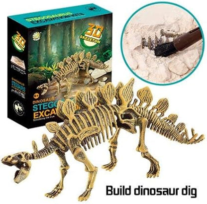 PowerTRC Stegosaurus Dinosaur Skeleton Excavation Kit | Dino Fossil Science Kit for Kids with Excavation Tools | Fun STEM Activity & Gift for Dinosaur Enthusiasts