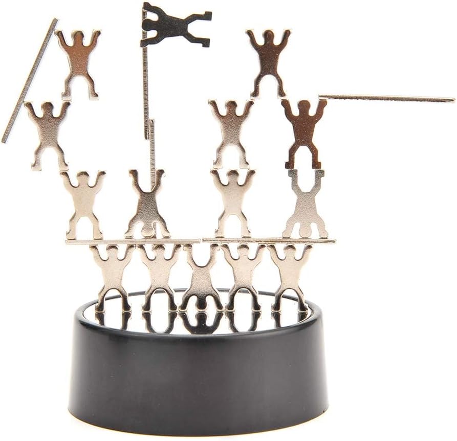 Magnetic Desktop Sculpture (Acrobats) | Mini Magnetic Art Decoration for Desktop | Fun Stress Relief Office Gift